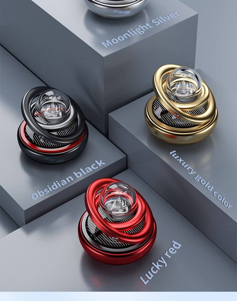 Solar Car Air Freshener Rotating Aromatherapy Diffusing Accessories Interior Durable Original Perfume For Men And Women