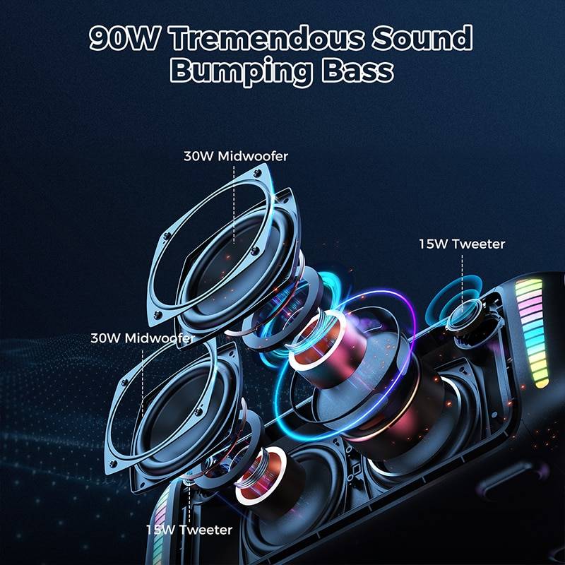 Tribit Portable Bluetooth Speaker 90W StormBox Blast Outdoor Wireless Speaker IPX7 Waterproof Party Camping Speaker 30H Playtime Ships From : United States|Russian Federation|Brazil|CN Tribit Portable Bluetooth Speaker 90W StormBox Blast Outdoor Wireless Speaker IPX7 Waterproof Party Camping Speaker 30H Playtime Ships From : United States|Russian Federation|Brazil|CN