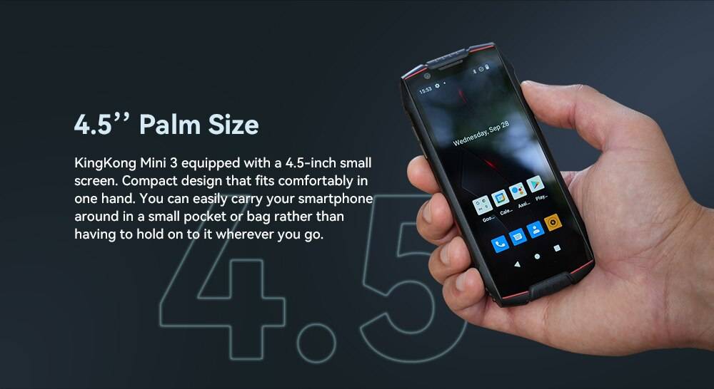 World Premiere,Cubot KingKong MINI 3, 4.5" Mini Smartphone, Helio G85 Octa-Core, 6GB+128GB, Dual SIM,NFC Waterproof Rugged Phone