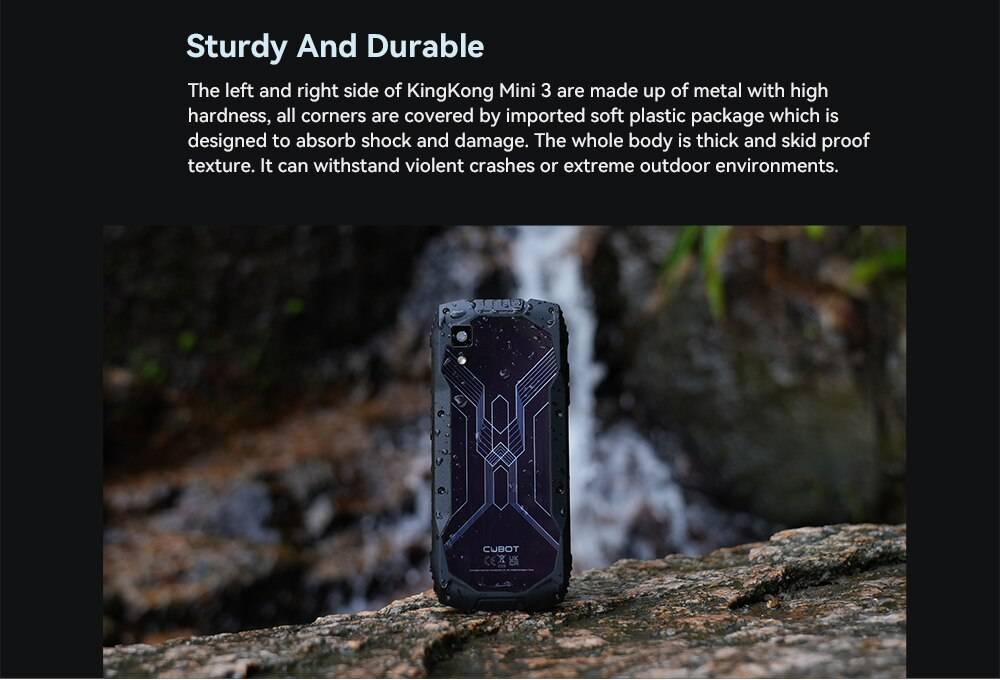 World Premiere,Cubot KingKong MINI 3, 4.5" Mini Smartphone, Helio G85 Octa-Core, 6GB+128GB, Dual SIM,NFC Waterproof Rugged Phone
