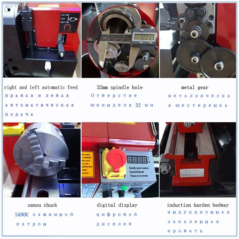 Brushless Motor All Metal Gears 750w Mini Lathe Machine Metalworking 32mm Spindle Hole with Quick Change Tool Post Ships From : China|Russian Federation Brushless Motor All Metal Gears 750w Mini Lathe Machine Metalworking 32mm Spindle Hole with Quick Change Tool Post Ships From : China|Russian Federation