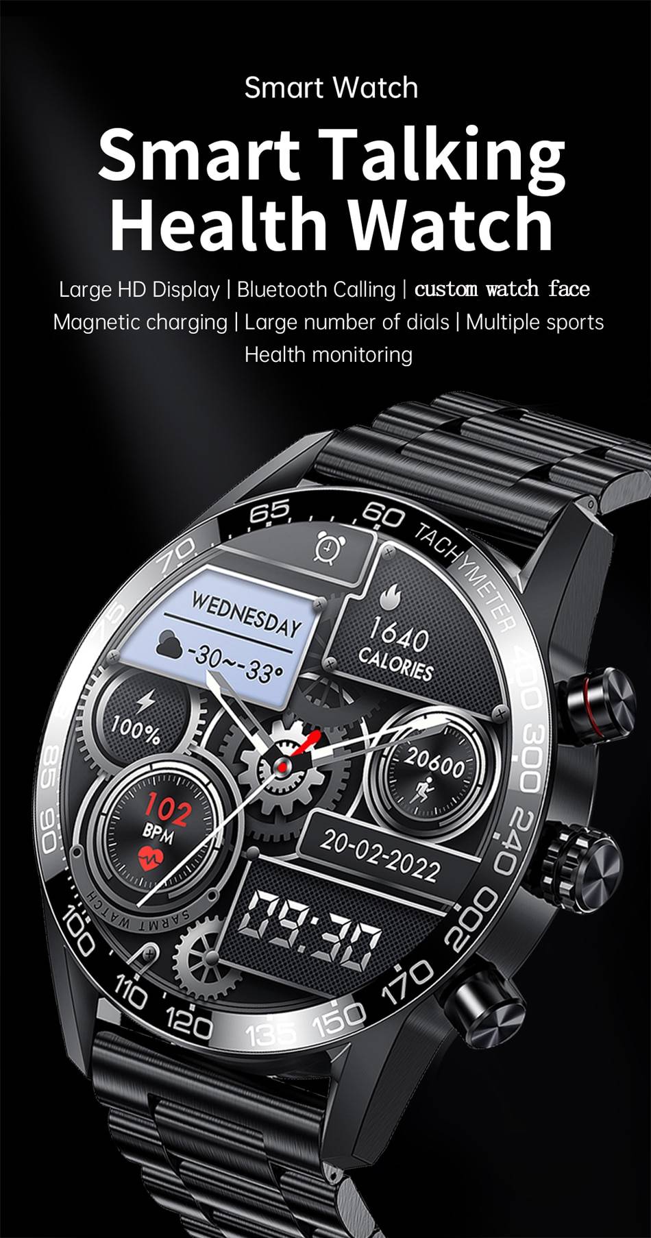 Lige 360 AMOLED HD Screen Watch For Men Smart Watch Bluetooth Calling Smartwatch 2022 Fashion Business Clock New Smartband Man