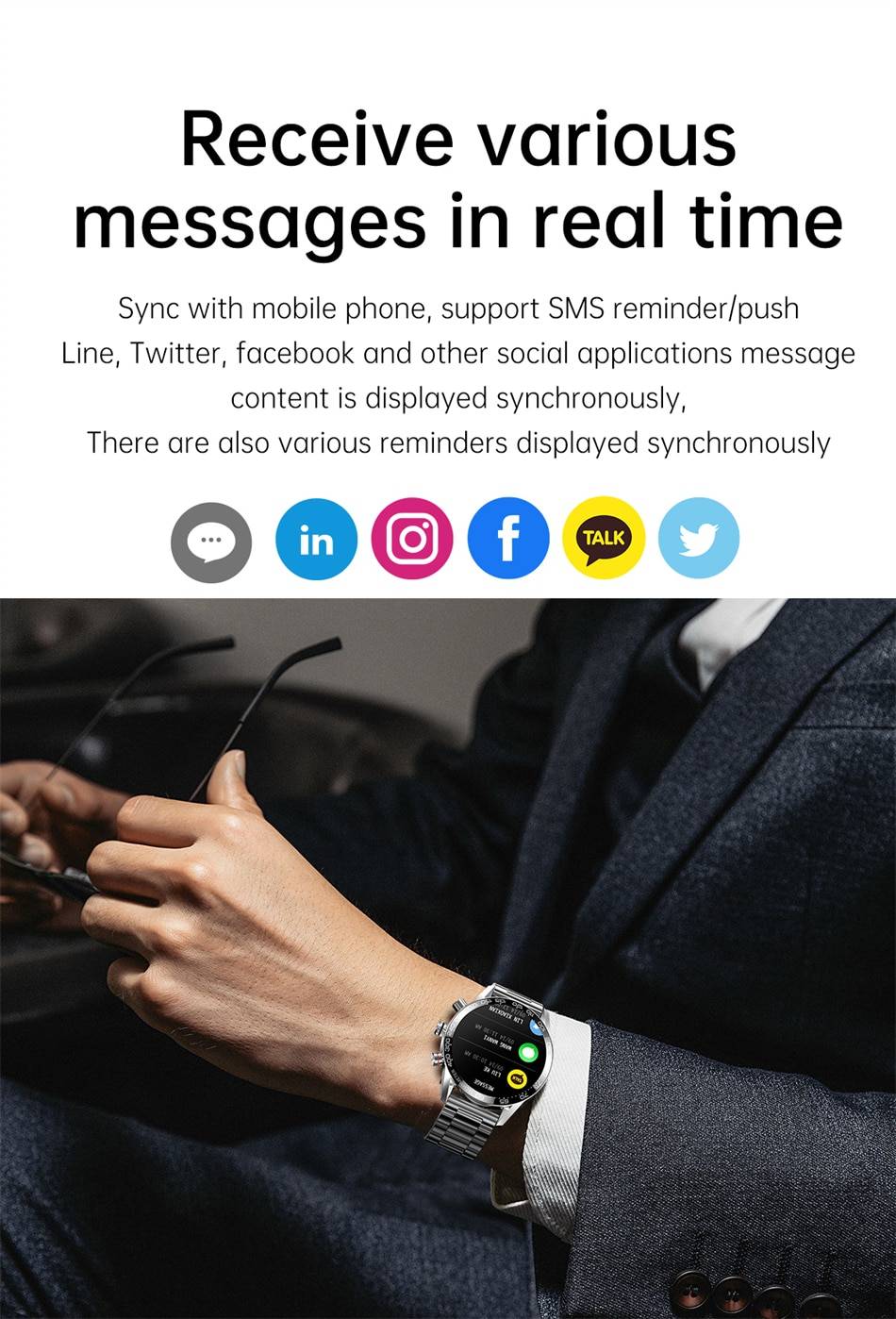 Lige 360 AMOLED HD Screen Watch For Men Smart Watch Bluetooth Calling Smartwatch 2022 Fashion Business Clock New Smartband Man