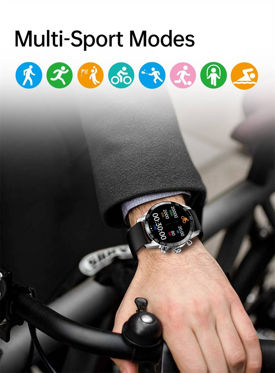 Lige 360 AMOLED HD Screen Watch For Men Smart Watch Bluetooth Calling Smartwatch 2022 Fashion Business Clock New Smartband Man