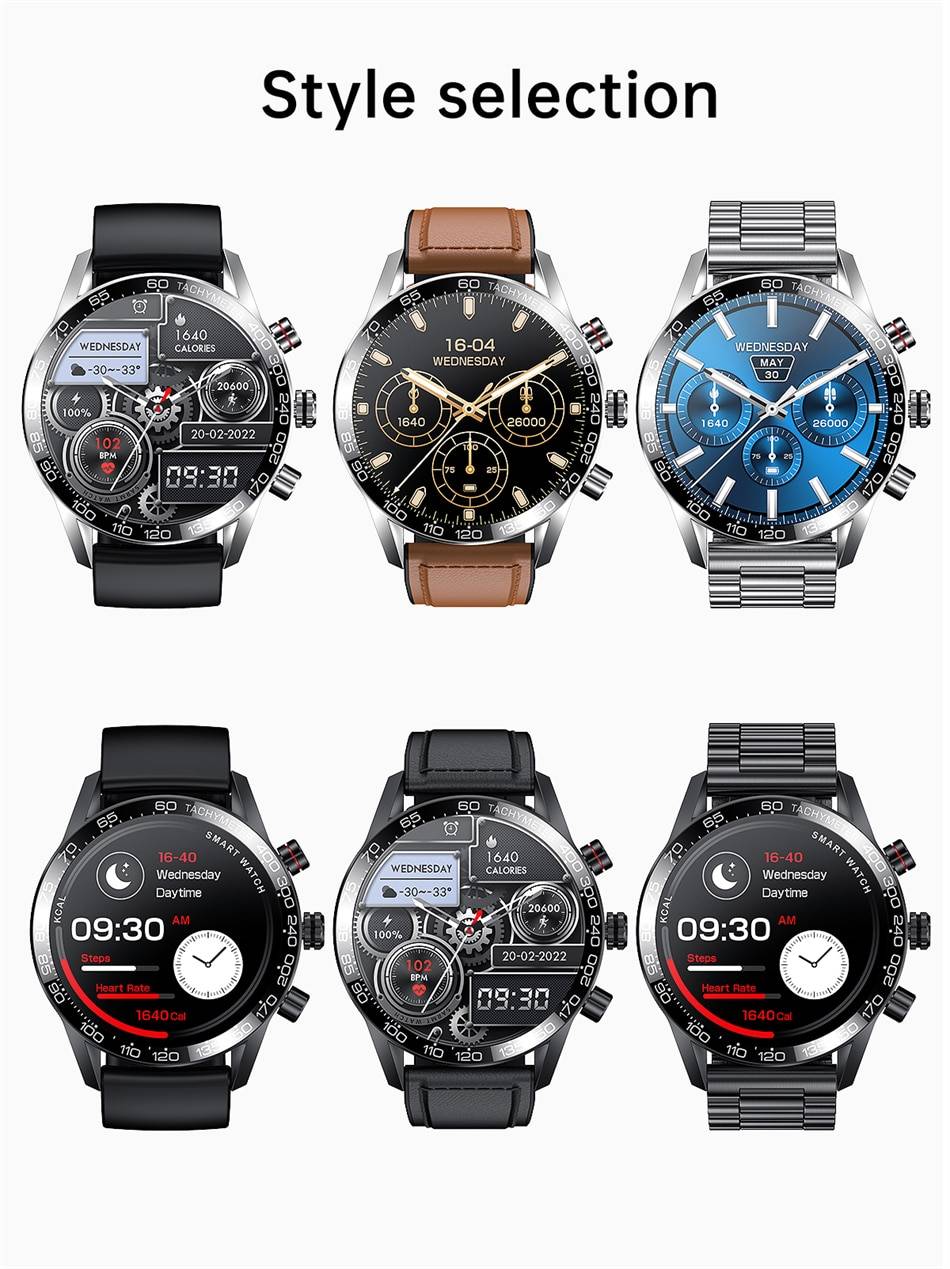 Lige 360 AMOLED HD Screen Watch For Men Smart Watch Bluetooth Calling Smartwatch 2022 Fashion Business Clock New Smartband Man