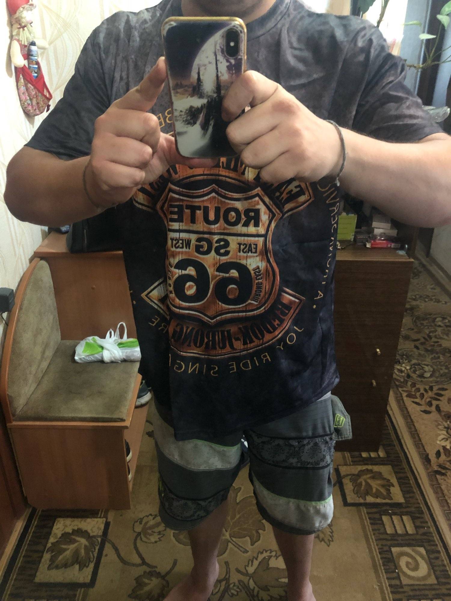 Summer Mens T Shirts Oversized Loose Clothes Vintage Short Sleeve Fashion America Route 66 Letters Printed O Collared T shirts