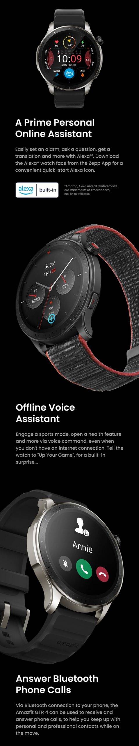 [World Premiere] Amazfit GTR 4 GTR4 Smartwatch 150 Sports Modes Bluetooth Phone Calls Smart Watch With Alexa Built-in