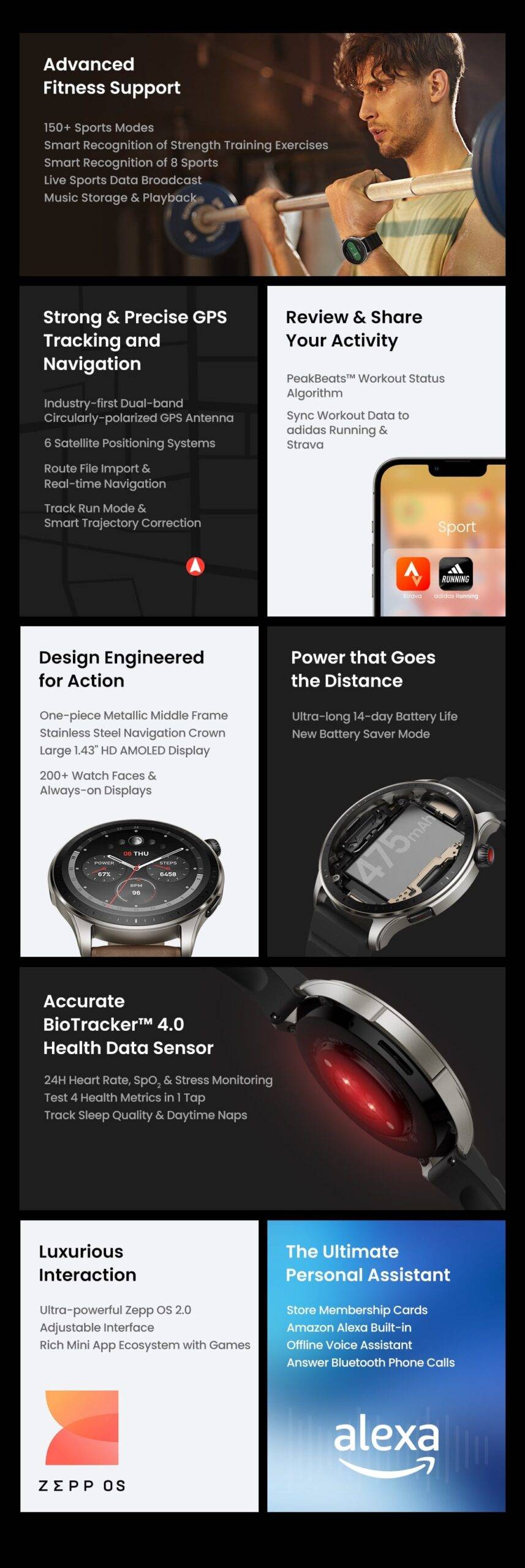 [World Premiere] Amazfit GTR 4 GTR4 Smartwatch 150 Sports Modes Bluetooth Phone Calls Smart Watch With Alexa Built-in