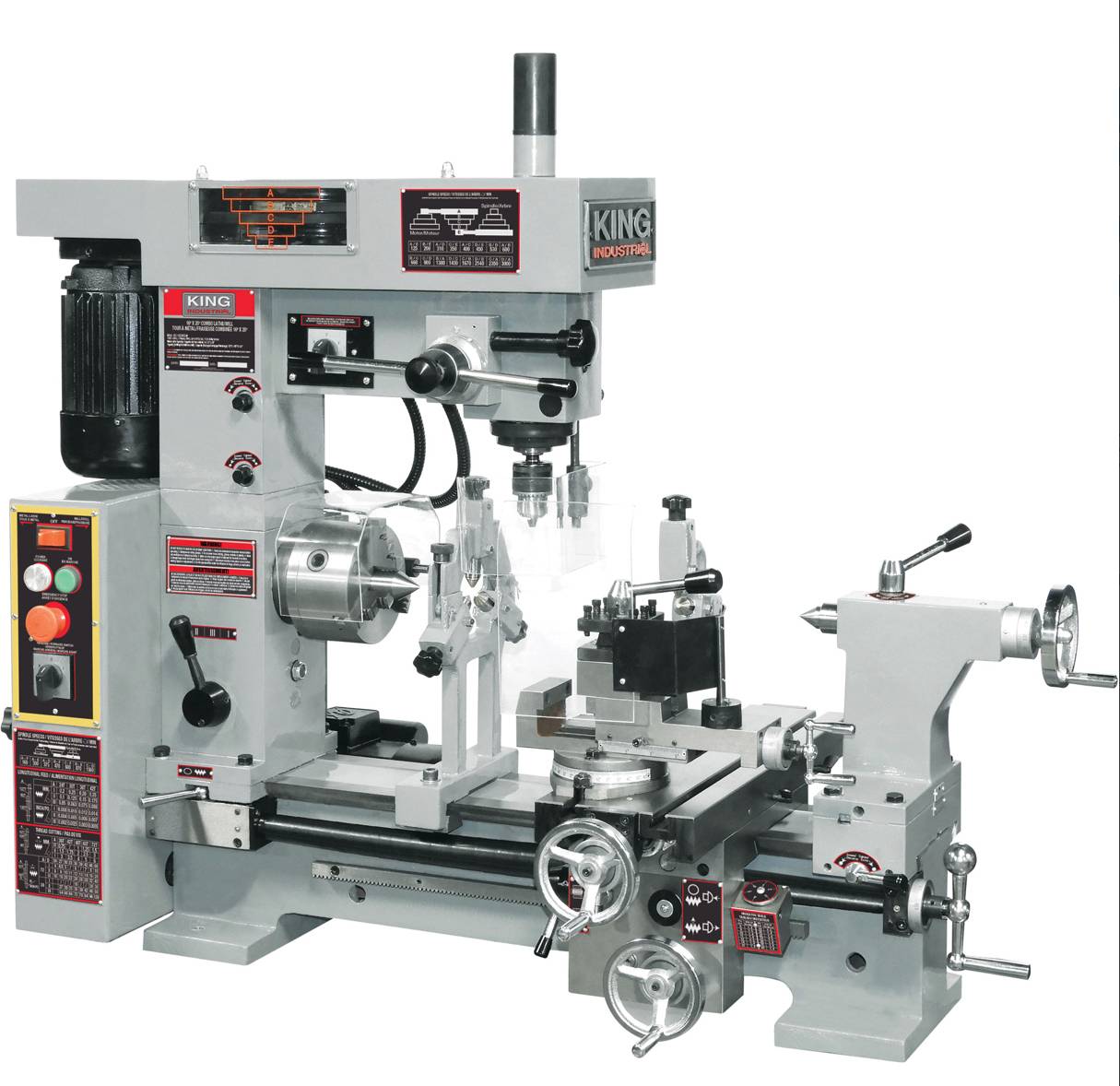 Combo Lathe/Milling Machine, 43″ L x 19-1/2″ W x 38″ H Machinery, Tools, & Furniture Combo Lathe/Milling Machine, 43