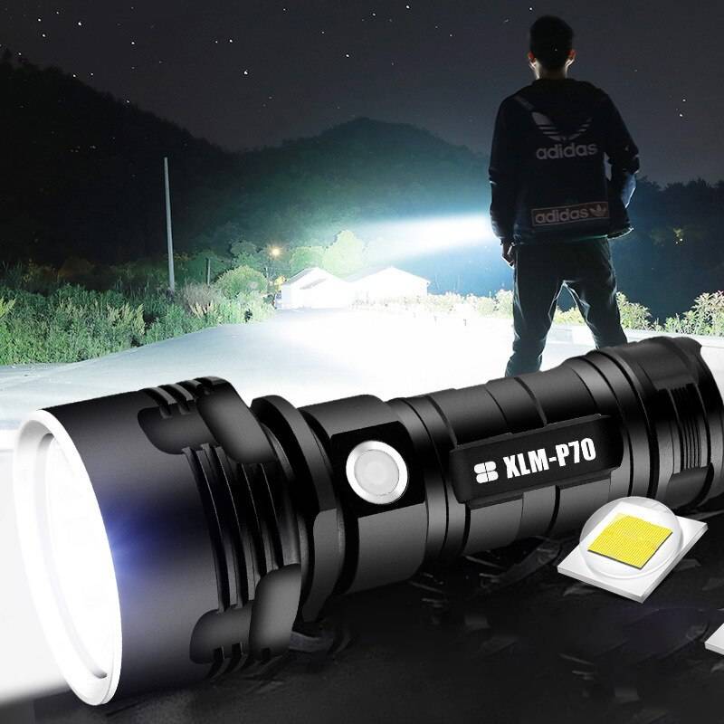 Super Powerful LED Flashlight L2 P70 Tactical Torch USB Rechargeable Linterna Waterproof Lamp Ultra Bright Lantern Camping Color : L2|P70 Super Powerful LED Flashlight L2 P70 Tactical Torch USB Rechargeable Linterna Waterproof Lamp Ultra Bright Lantern Camping Color : L2|P70