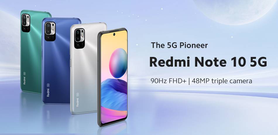 [World Premiere In Stock] Global Version Xiaomi Redmi Note 10 5G NFC Smartphone Dimensity 700 90Hz Display 48MP Camera 5000mAh