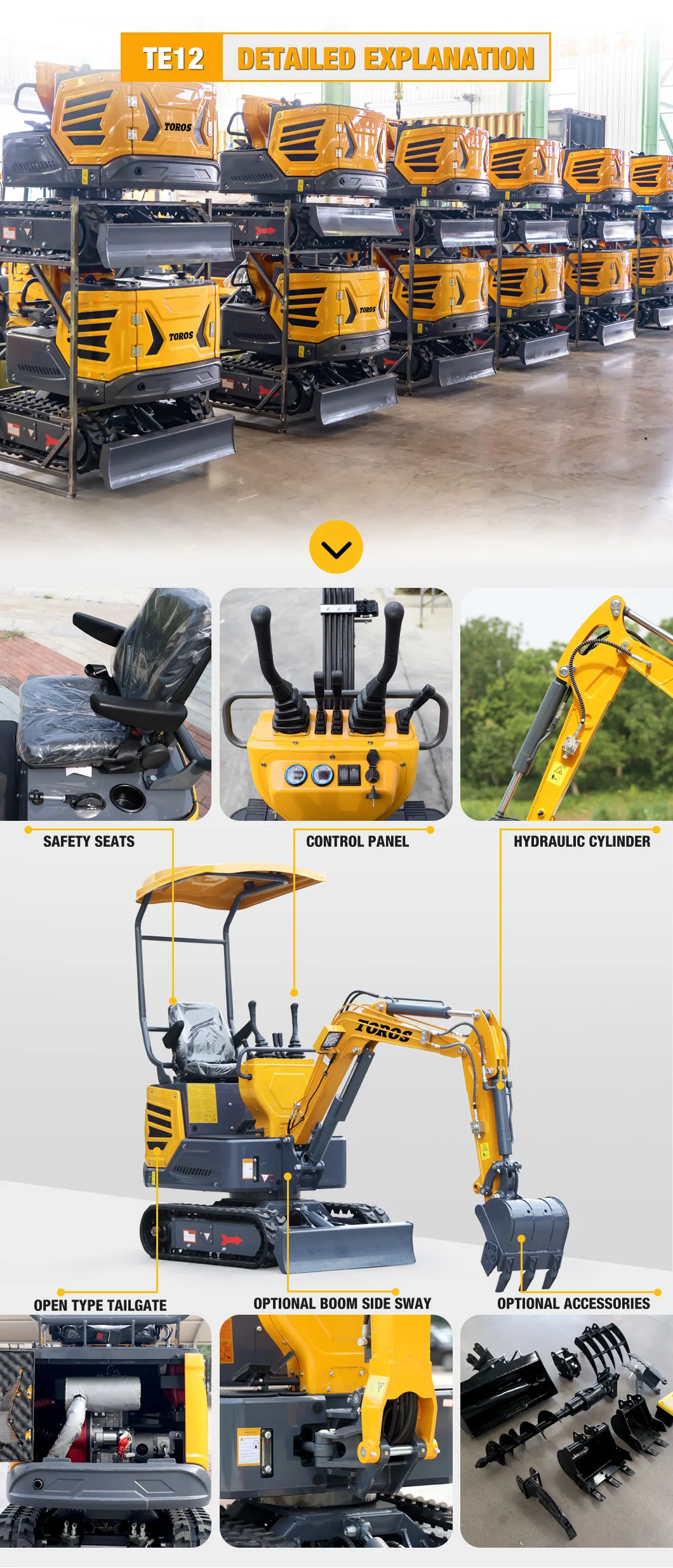 Mini Excavator Manufacturer Customizable New Design Top Quality Small Excavator 1.2 ton CE EPA China 1000KG Mini Digger For Sale Mini Excavator Manufacturer Customizable New Design Top Quality Small Excavator 1.2 ton CE EPA China 1000KG Mini Digger For Sale