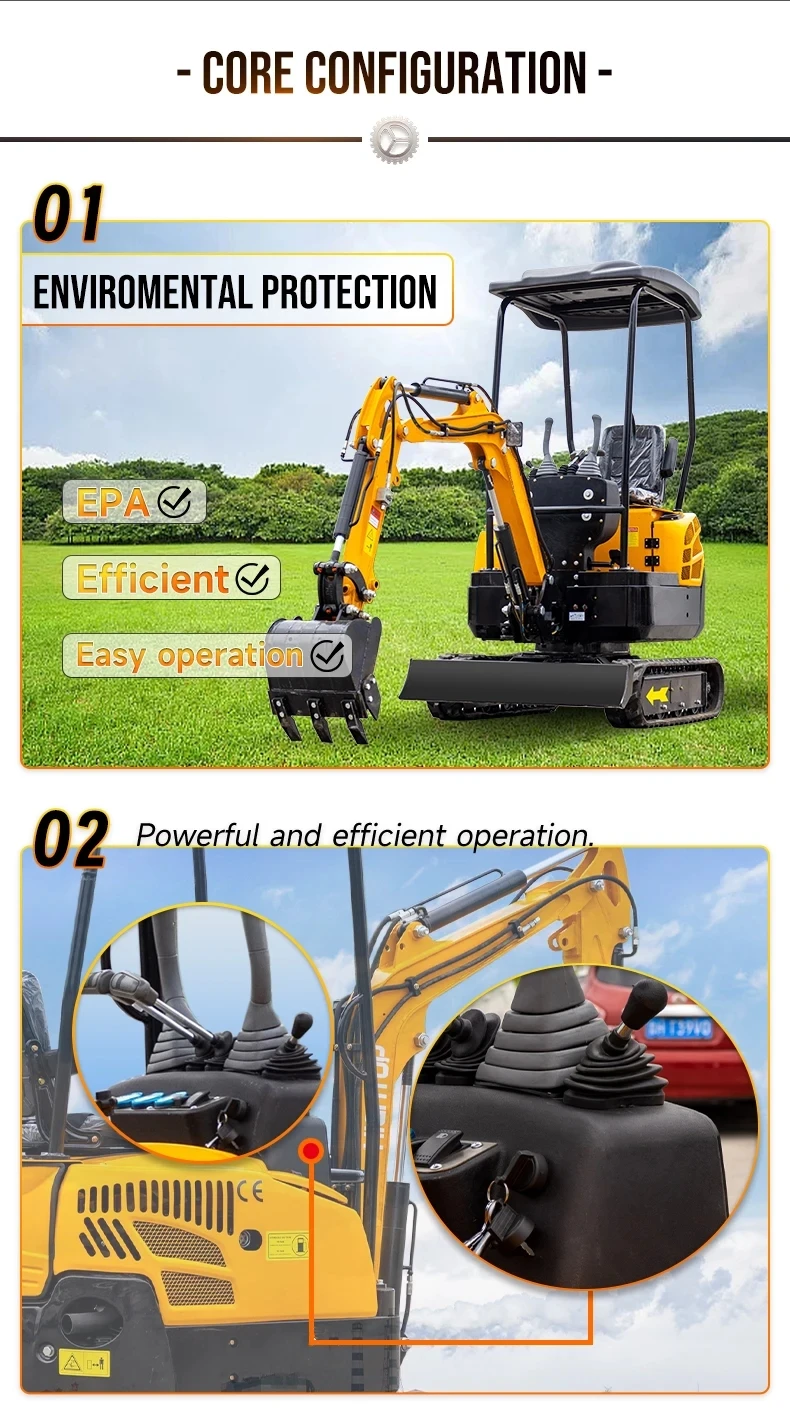 Mini Excavator 1.0 Ton Compact Excavators Price Hydraulic New Crawler Mini Bagger Digger EPA Kubota Engine Mini Excavator 2 Ton Mini Excavator 1.0 Ton Compact Excavators Price Hydraulic New Crawler Mini Bagger Digger EPA Kubota Engine Mini Excavator 2 Ton