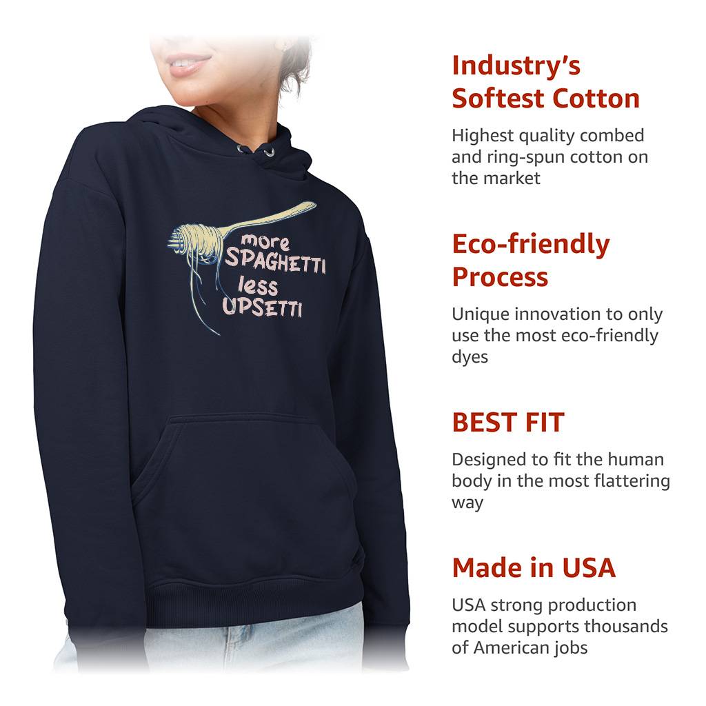More Spaghetti Less Upsetti Hoodie – Vintage Aesthetic Hooded Sweatshirt – Retro Graphic Unisex Hoodie Clothing Hoodies & Sweatshirts Color : Black|Navy|White More Spaghetti Less Upsetti Hoodie - Vintage Aesthetic Hooded Sweatshirt - Retro Graphic Unisex Hoodie Clothing Hoodies & Sweatshirts Color : Black|Navy|White