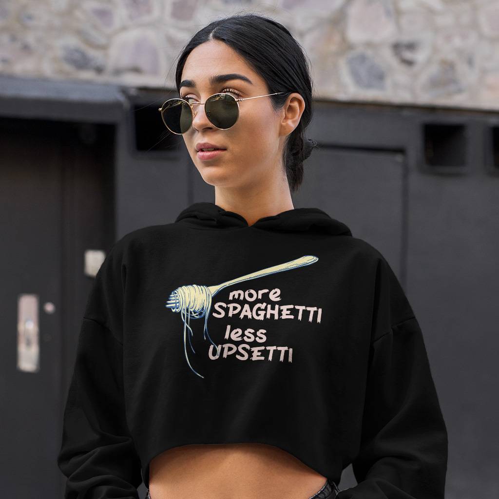 More Spaghetti Less Upsetti Women’s Cropped Hoodie – Vintage Aesthetic Hooded Sweatshirt – Retro Graphic Super Crop Top Hoodies Clothing Hoodies & Sweatshirts Color : Black|Lilac|White More Spaghetti Less Upsetti Women's Cropped Hoodie - Vintage Aesthetic Hooded Sweatshirt - Retro Graphic Super Crop Top Hoodies Clothing Hoodies & Sweatshirts Color : Black|Lilac|White