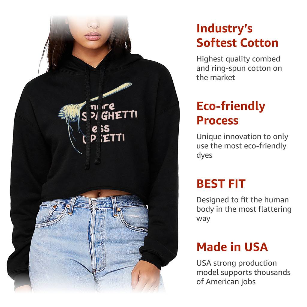 More Spaghetti Less Upsetti Women’s Cropped Hoodie – Vintage Aesthetic Hooded Sweatshirt – Retro Graphic Super Crop Top Hoodies Clothing Hoodies & Sweatshirts Color : Black|Lilac|White More Spaghetti Less Upsetti Women's Cropped Hoodie - Vintage Aesthetic Hooded Sweatshirt - Retro Graphic Super Crop Top Hoodies Clothing Hoodies & Sweatshirts Color : Black|Lilac|White