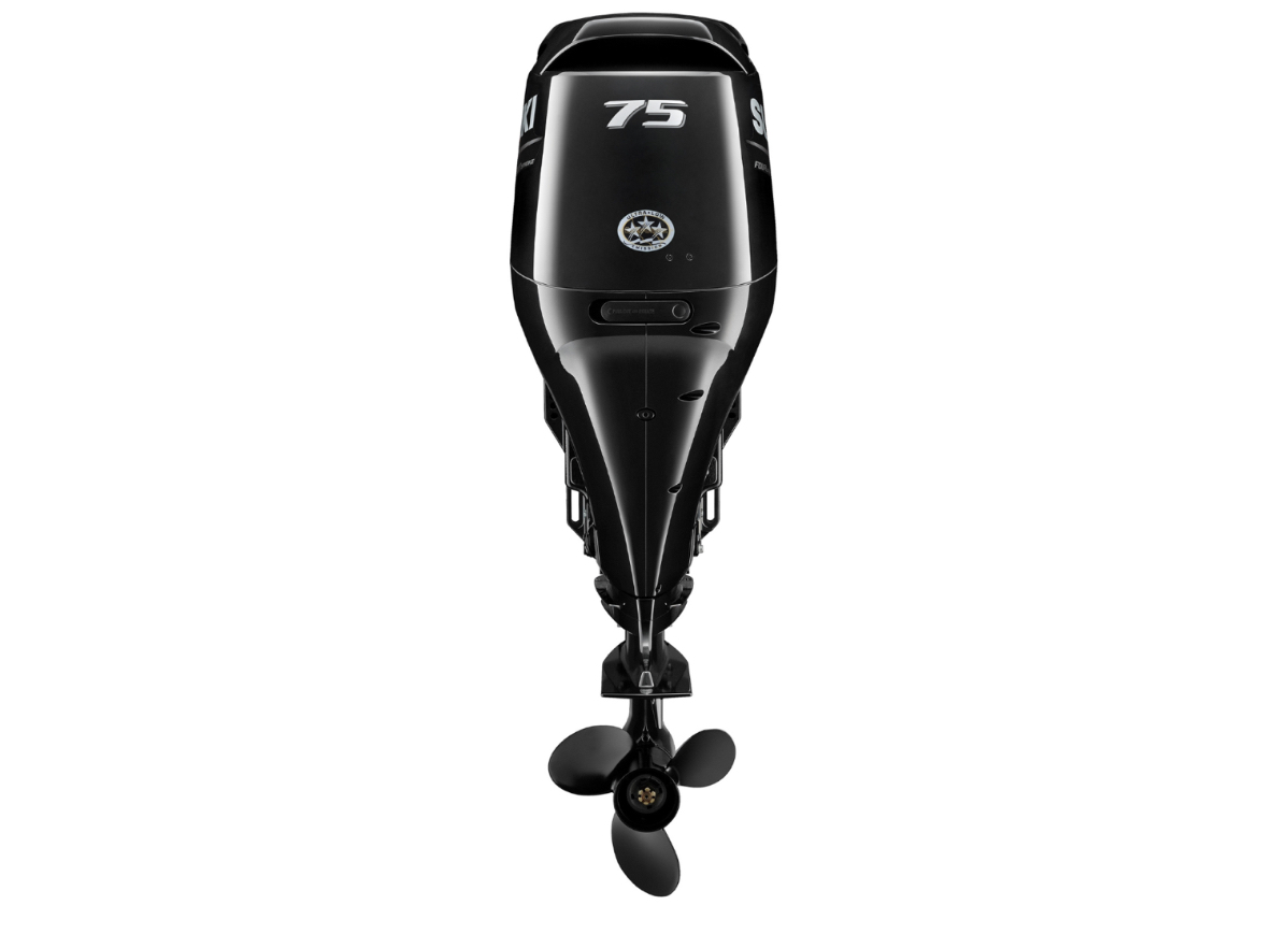 Suzuki 75HP Outboard Motor side view