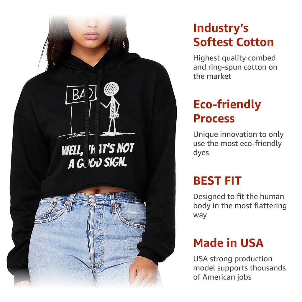 Well That’s Not a Good Sign Women’s Cropped Hoodie – Novelty Joke Hooded Sweatshirt – Funny Sarcastic Super Crop Top Hoodies Clothing Hoodies & Sweatshirts Color : Black|Lilac|White Well That's Not a Good Sign Women's Cropped Hoodie - Novelty Joke Hooded Sweatshirt - Funny Sarcastic Super Crop Top Hoodies Clothing Hoodies & Sweatshirts Color : Black|Lilac|White